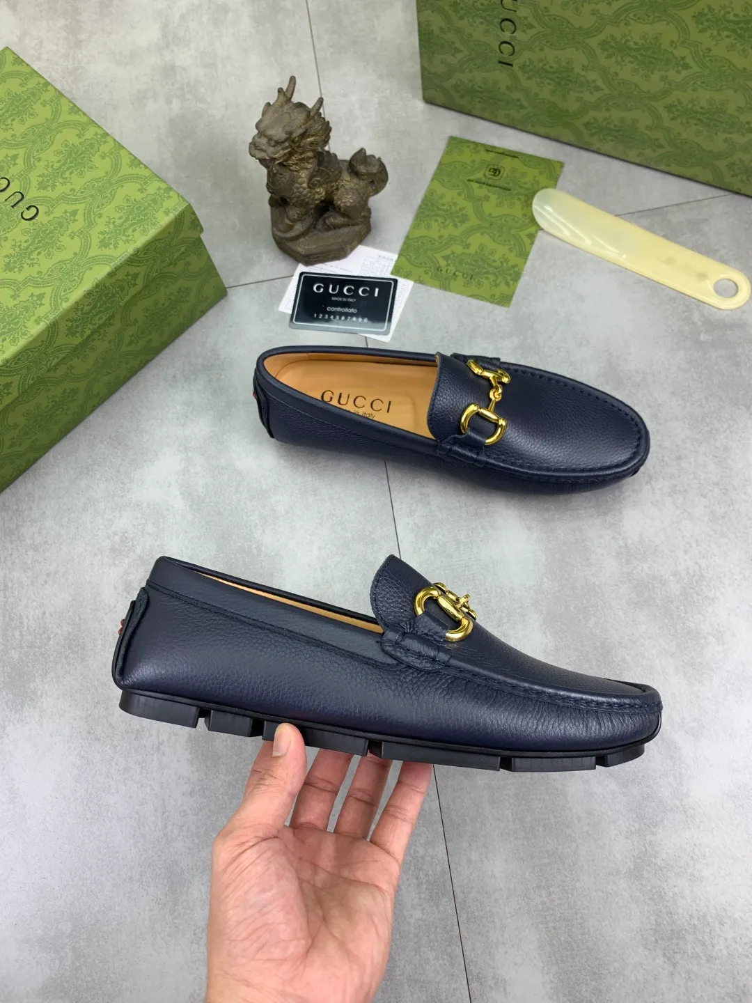 Men's men's shoes💰P360💰[New style]🆘[GUCCI] New classic beanie shoes; Hong Kong original top quality, exquisite craftsmanship, top quality💪🏼High-end boutique men's beanie shoes, British fashion style 🎈The upper is made of Italian imported calfskin🔥, comfortable and breathable, fully imported soft pigskin lining, lazy slip-on Loaf style This fabric is made of 🇮🇹🎈, which is suitable for drivers to drive, and the original non-slip and wear-resistant rubber outsole 🎈Number of codes: 38-45 Multi-color 🉑️ to choose from